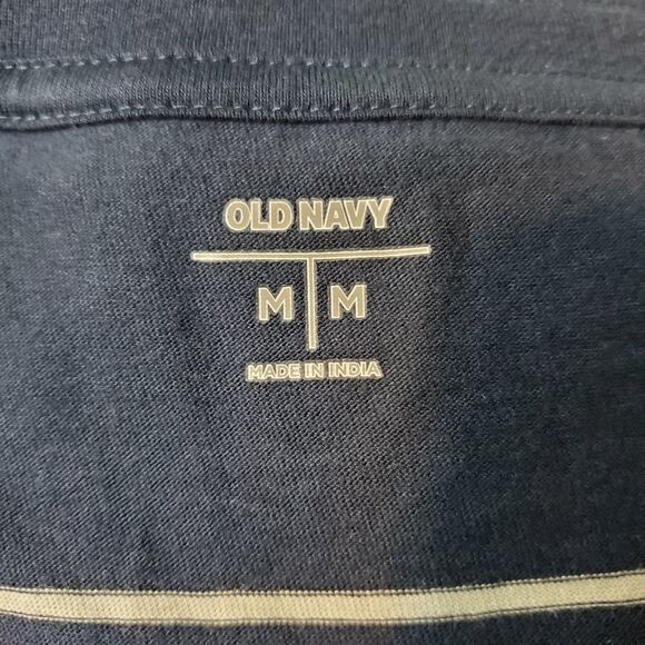 NWOT Old Navy Blue & White V-Neck Tee Shirt (M) - Picture 5 of 5